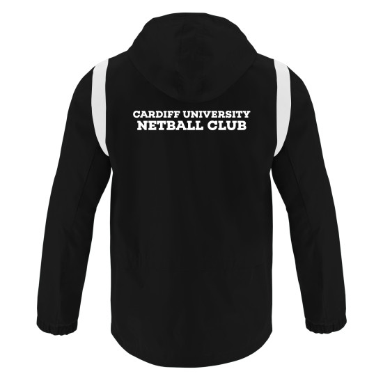 Cardiff University Netball - SARANSK full zip shower jacket (Black)