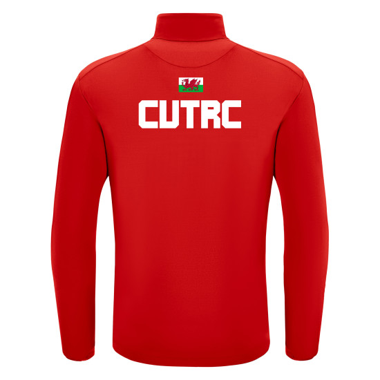 Cardiff University Touch Rugby - PIAVE 1/4 zip top (Red/White)