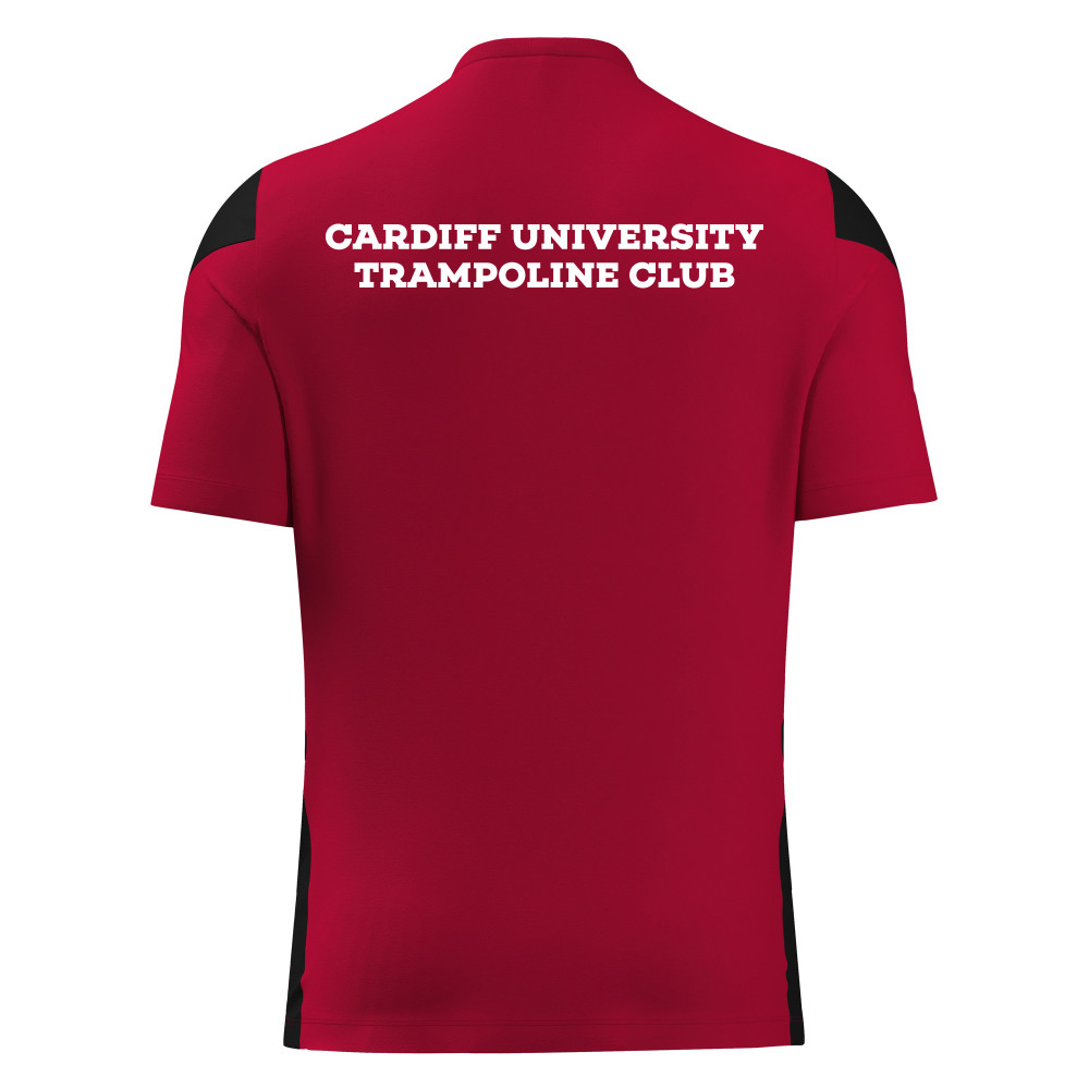 Cardiff University Trampoline Club - POLIS shirt (Red/Black)