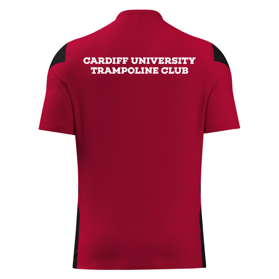 Cardiff University Trampoline Club - POLIS shirt (Red/Black)