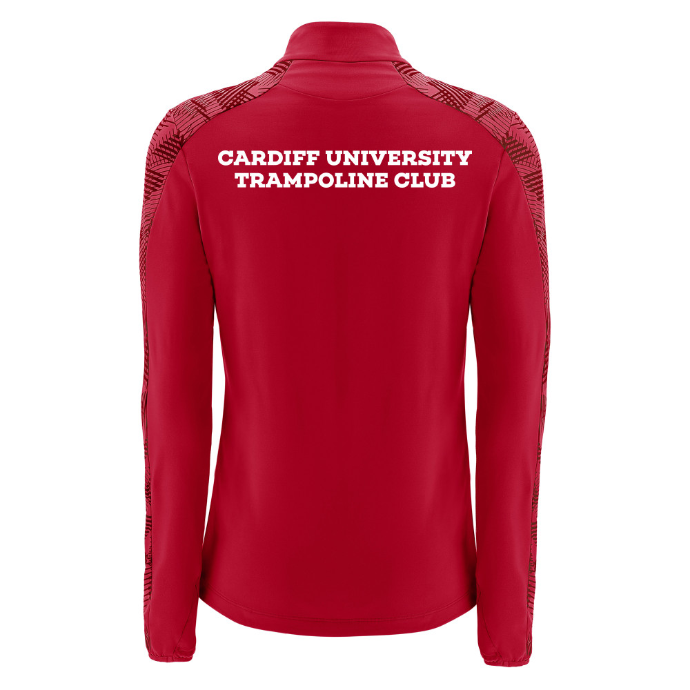 Cardiff University Trampoline Club - DORA 1/4 zip top (Red)