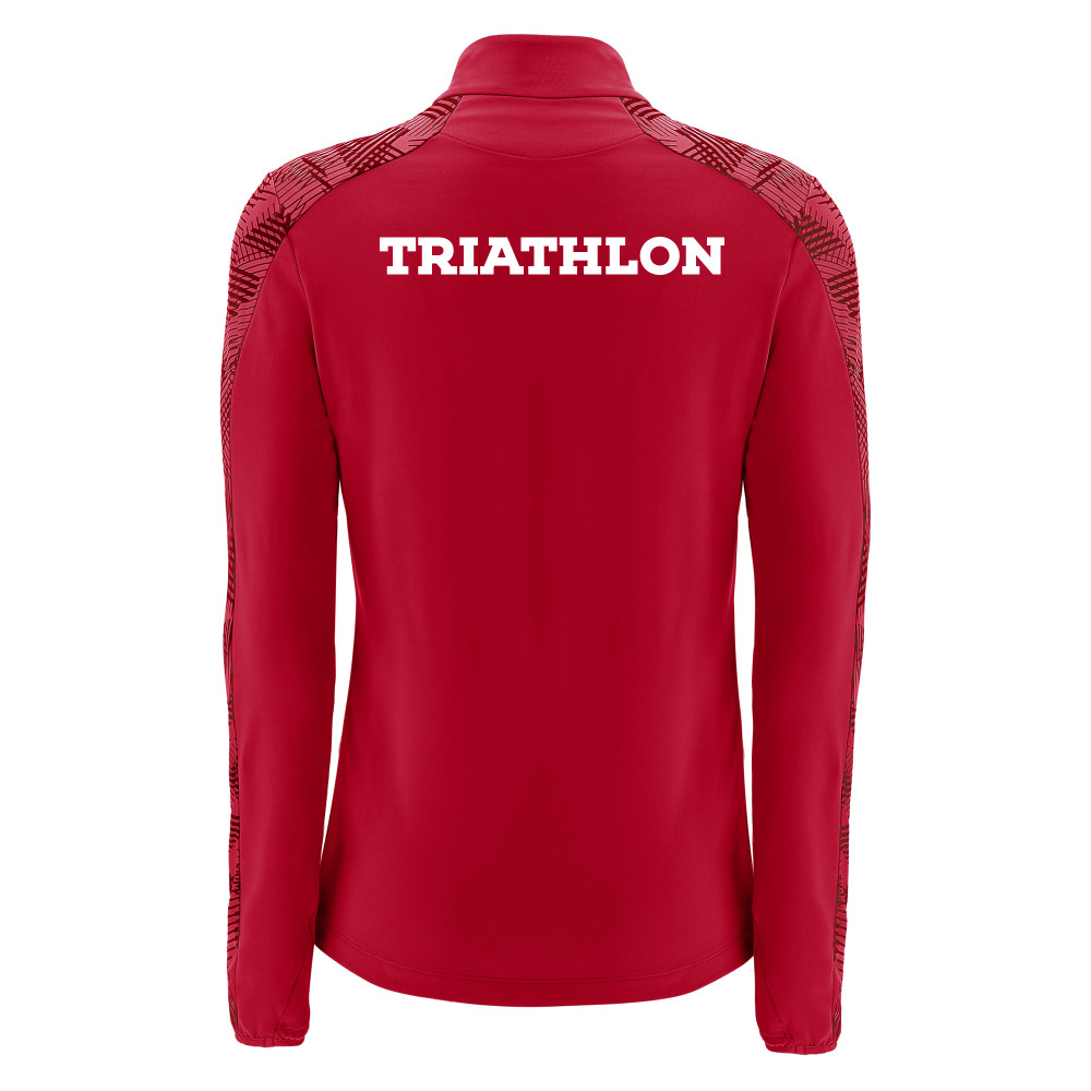Cardiff University Triathlon - DORA 1/4 zip top (Red)