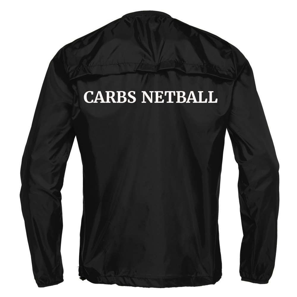 Cardiff University IMG Carbs Netball - CHICAGO windbreaker  (Black)
