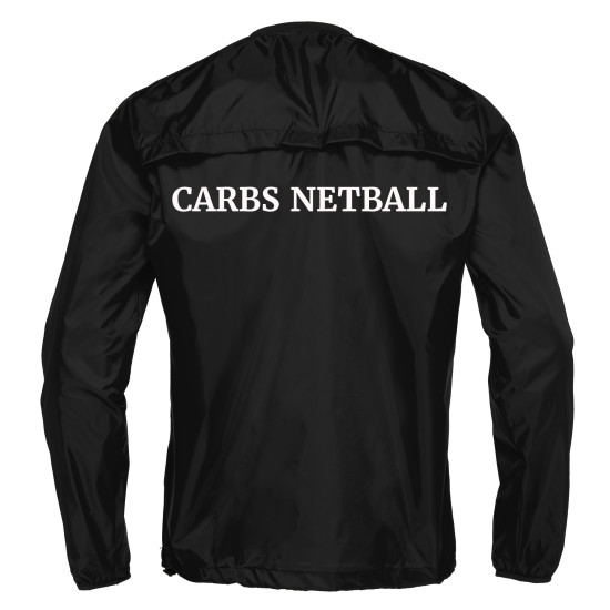Cardiff University IMG Carbs Netball - CHICAGO windbreaker  (Black)