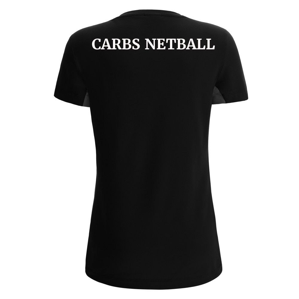 Cardiff University IMG Carbs Netball - LUTE T-shirt (Black)