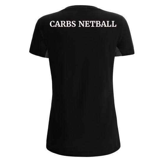 Cardiff University IMG Carbs Netball - LUTE T-shirt (Black)