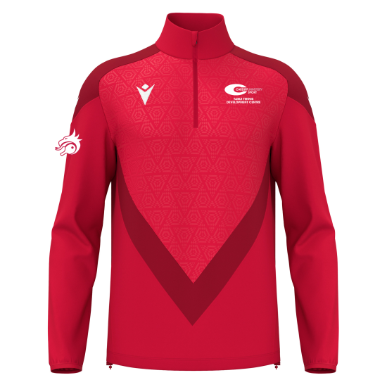 Cardiff University Teble Tennis Development Centre - ANDUIN 1/4 zip top (Red)