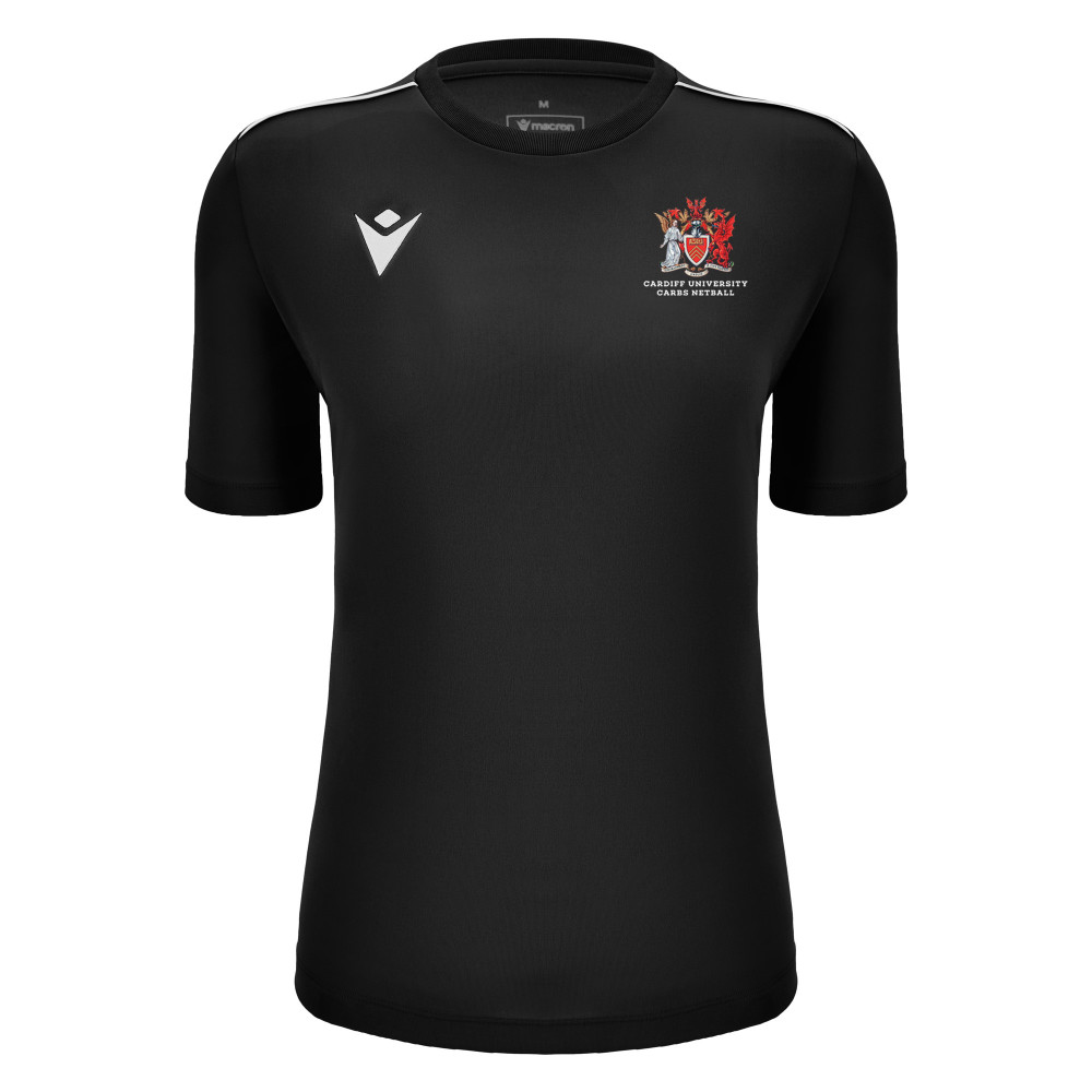 Cardiff University IMG Carbs Netball - ARIEL shirt (Black)