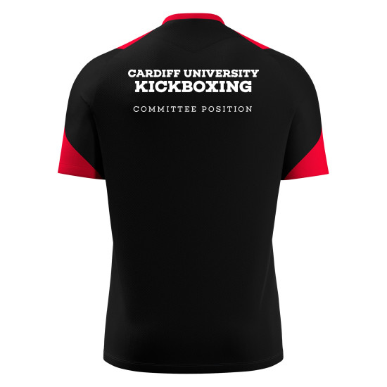 Cardiff University Kickboxing Club - GOLEM shirt (Black/Red)