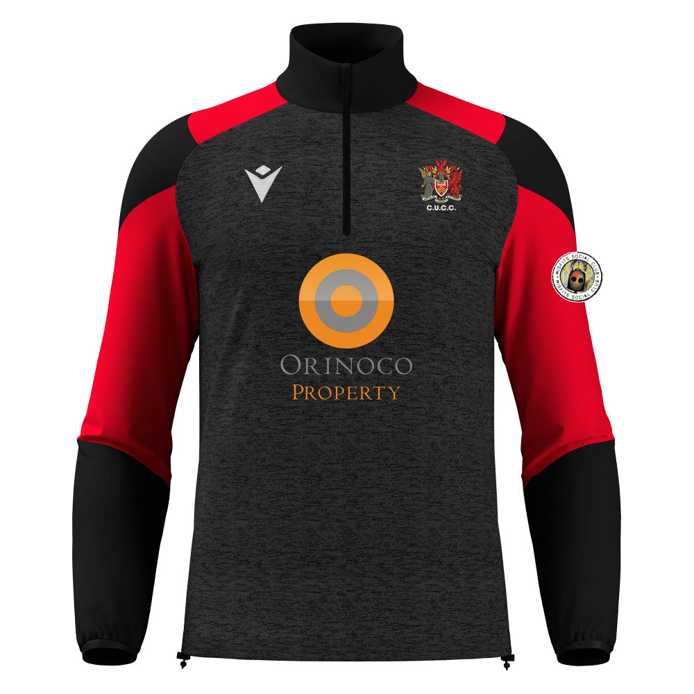 Mens Cricket - CUZCO 1/4 zip top (Black/Red) Mens Cricket - CUZCO 1/4 zip top (Black/Red)