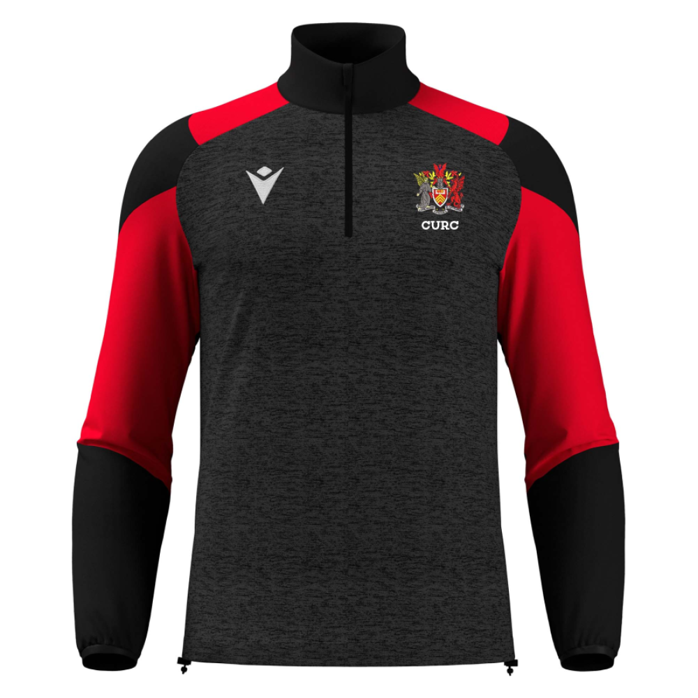 Cardiff University Rounders Club - CUZCO 1/4 zip top (Black & Red)