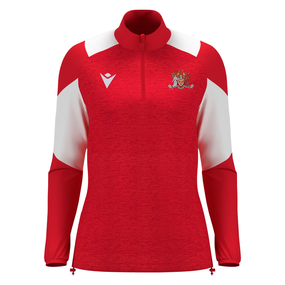 Cardiff University Squash - CHANTICO 1/4 zip top (Red/White)