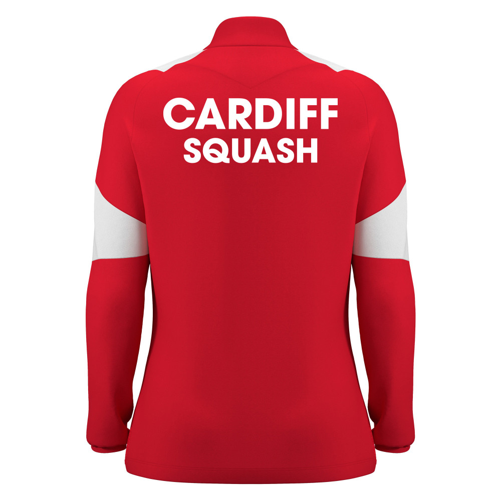 Cardiff University Squash - CHANTICO 1/4 zip top (Red/White)
