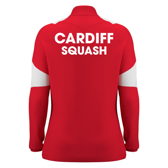 Cardiff University Squash - CHANTICO 1/4 zip top (Red/White)