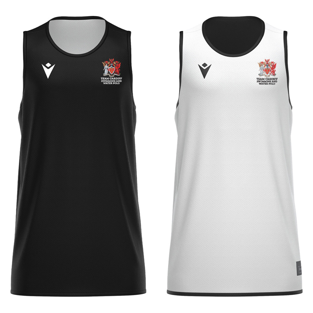 Cardiff University Swimming and Water Polo - X500 Men's Reversible Vest (Black/White)