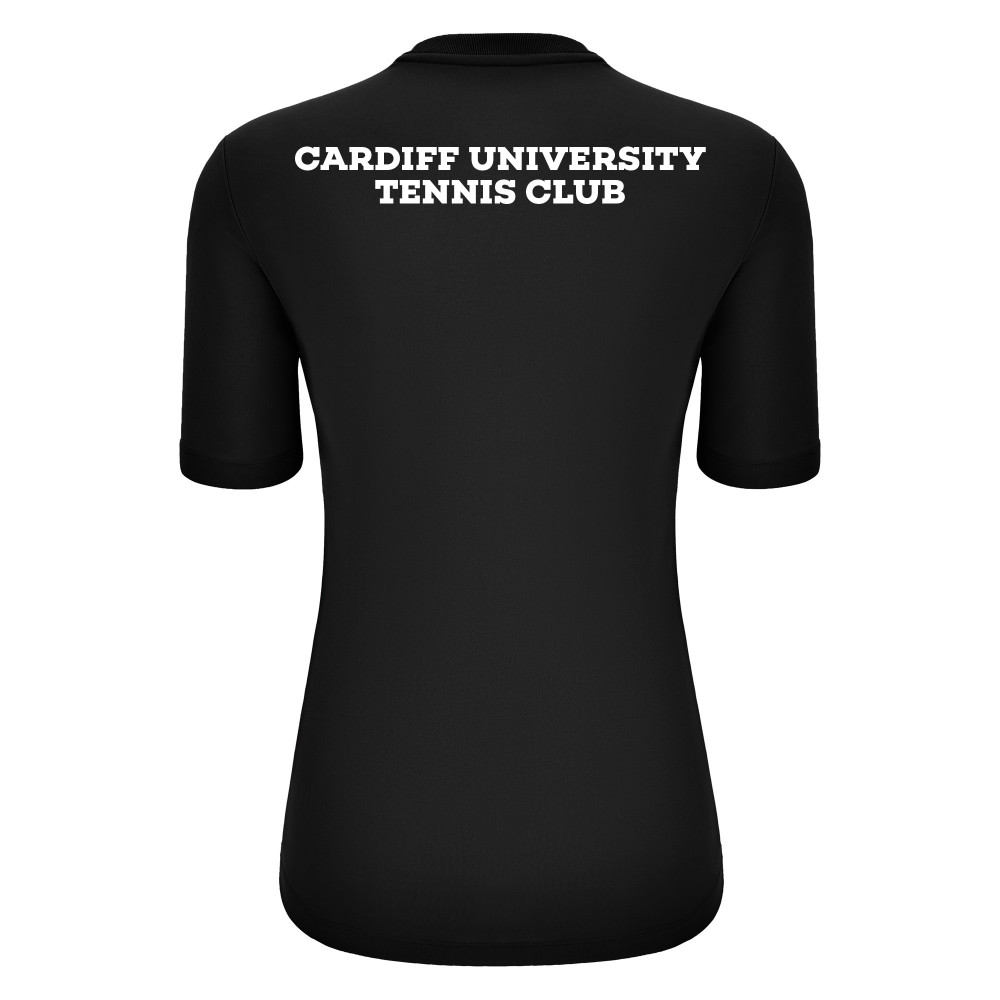 Cardiff University Tennis Club - ARIEL shirt (Black)