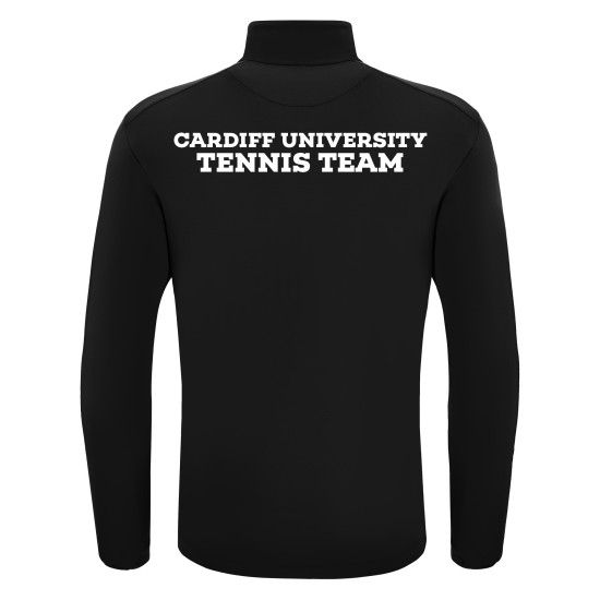 Cardiff University Tennis Team - FRASER 1/4 zip top (Black)