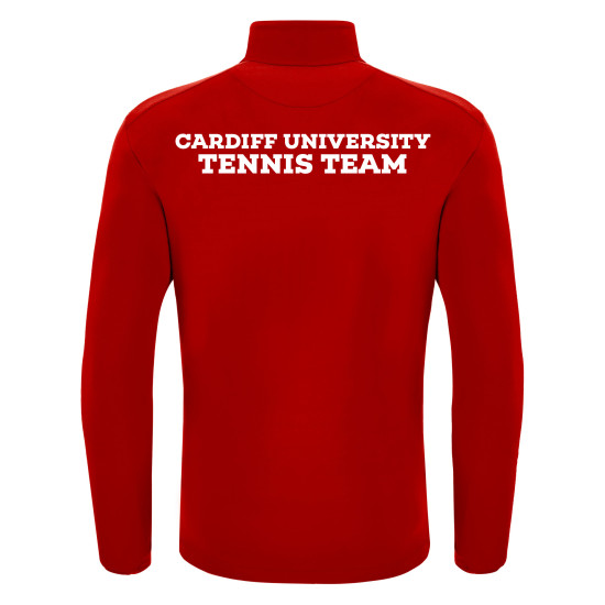 Cardiff University Tennis Team - FRASER 1/4 zip top (Red/White)
