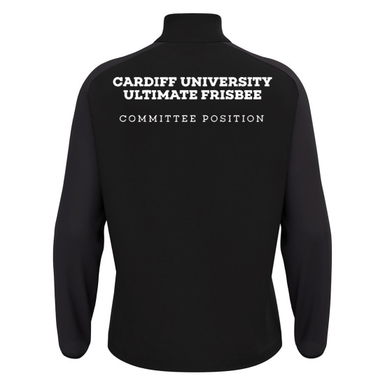 Cardiff University Ultimate Frisbee - ISEN 1/4 zip top (Black)