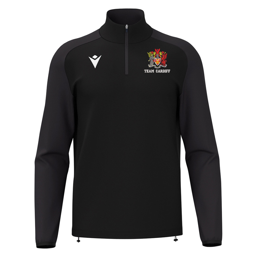 Cardiff University Ultimate Frisbee - ISEN 1/4 zip top (Black)