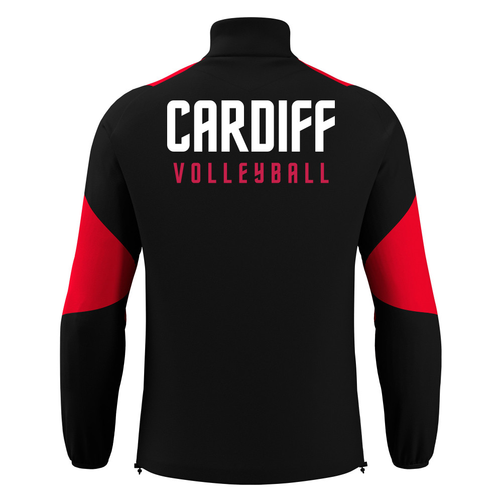 Cardiff University Volleyball - CUZCO 1/4 zip top (Black/Red) Cardiff University Volleyball - CUZCO 1/4 zip top (Black/Red)