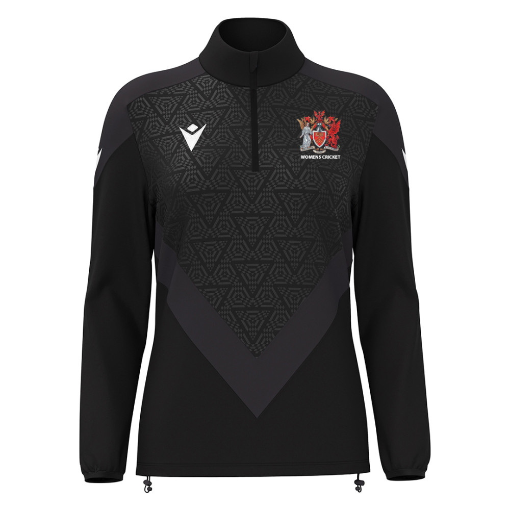 Cardiff University Ladies Cricket - ANORA 1/4 zip top (Black)