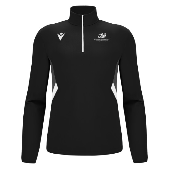 CollegesWales Sport Cricket - STAFF PIAVE 1/4 zip top (Black/White)