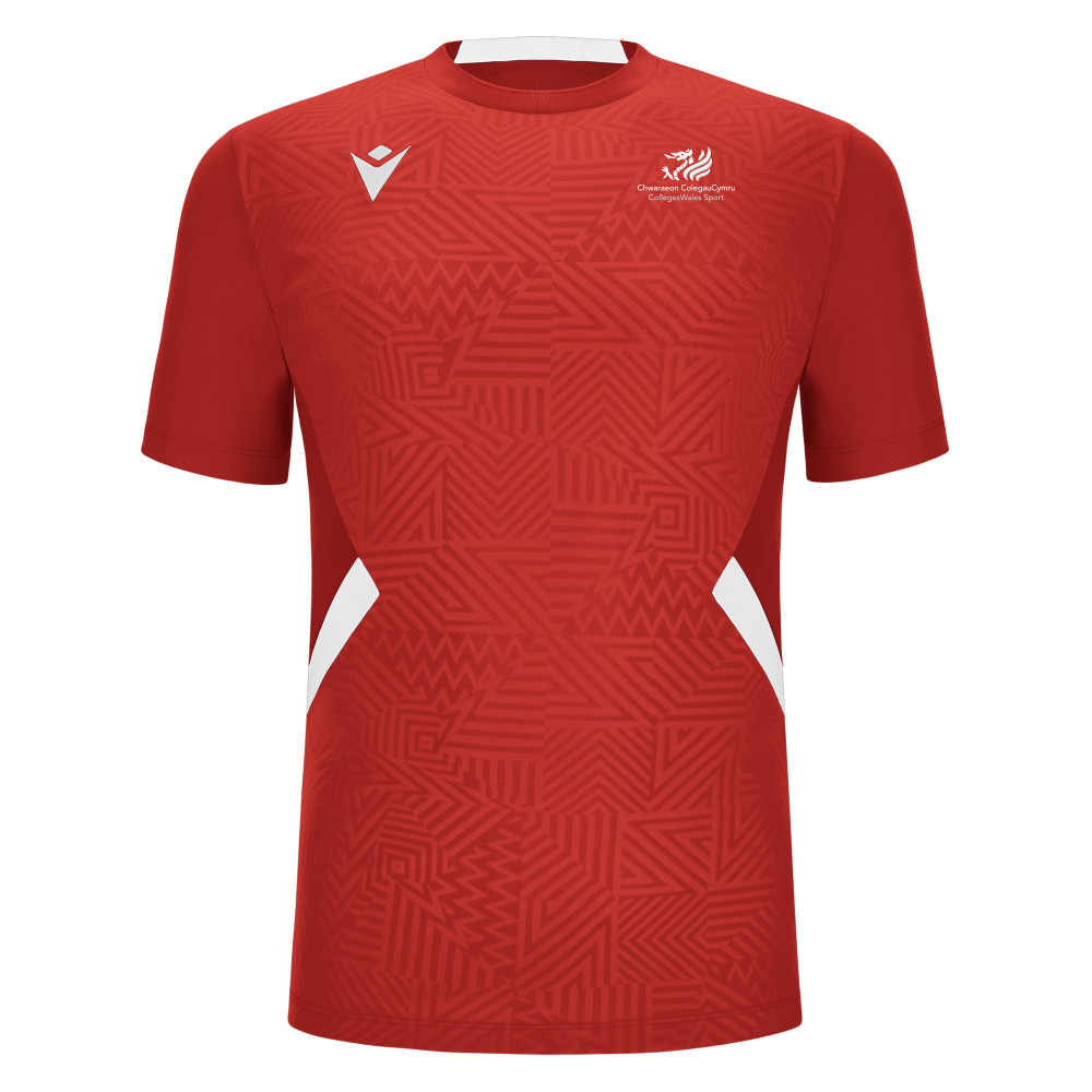 CollegesWales Sport Cricket - STAFF SHEDIR shirt (Red/White)