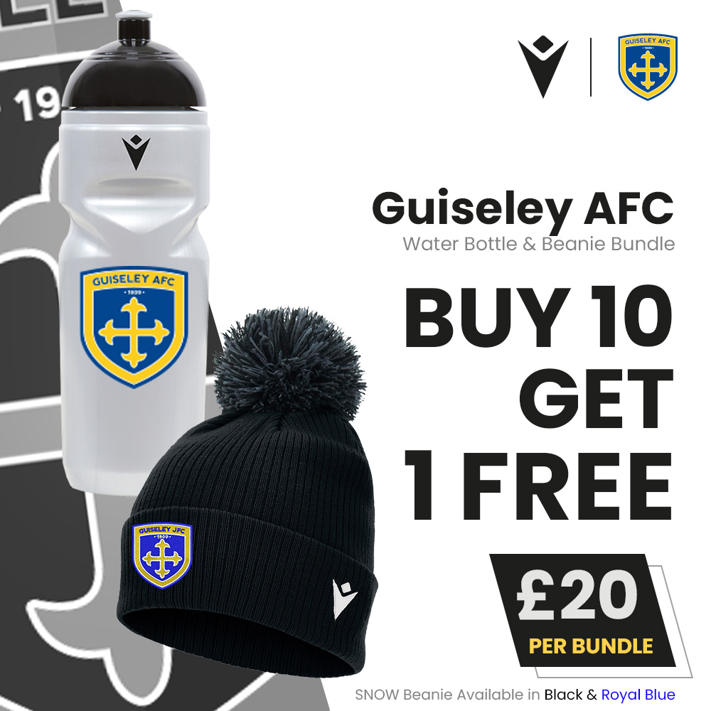 Guiseley AFC - Water Bottle & Beanie Bundle Guiseley AFC - Water Bottle & Beanie Bundle