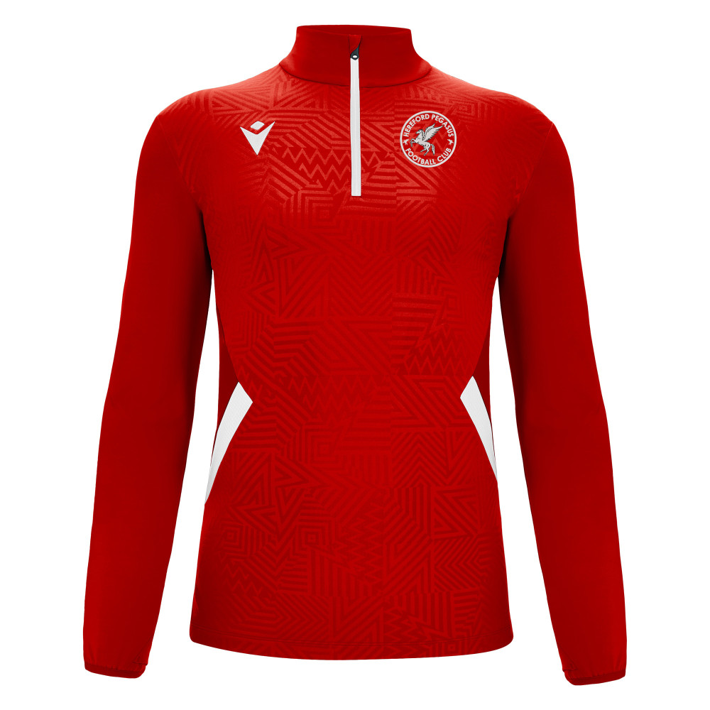Hereford Pegasus FC - FRASER 1/4 zip top (Red/White)