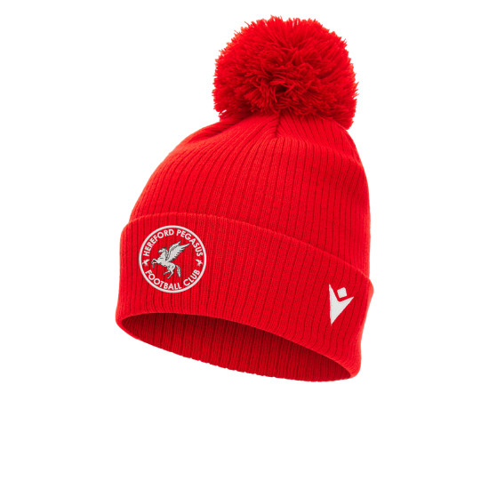 Hereford Pegasus FC - SNOW ponpom bonnet (Red)