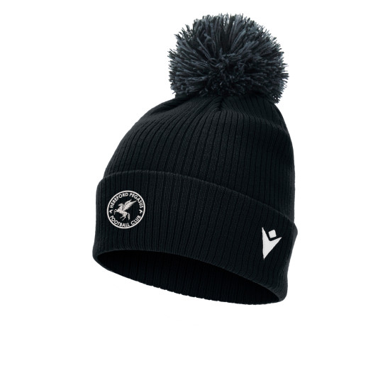 Hereford Pegasus FC - SNOW ponpom bonnet (Black)