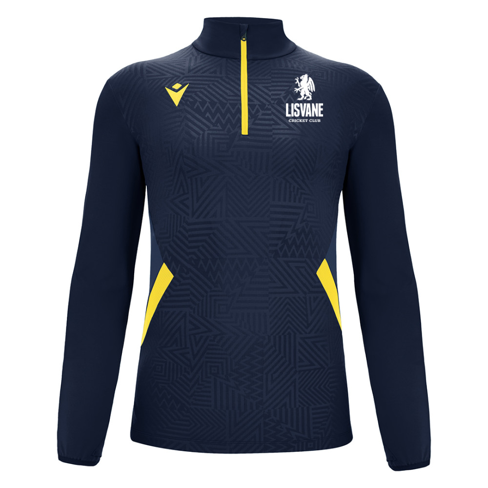 Lisvane CC - FRASER 1/4 zip top (Navy/Yellow)