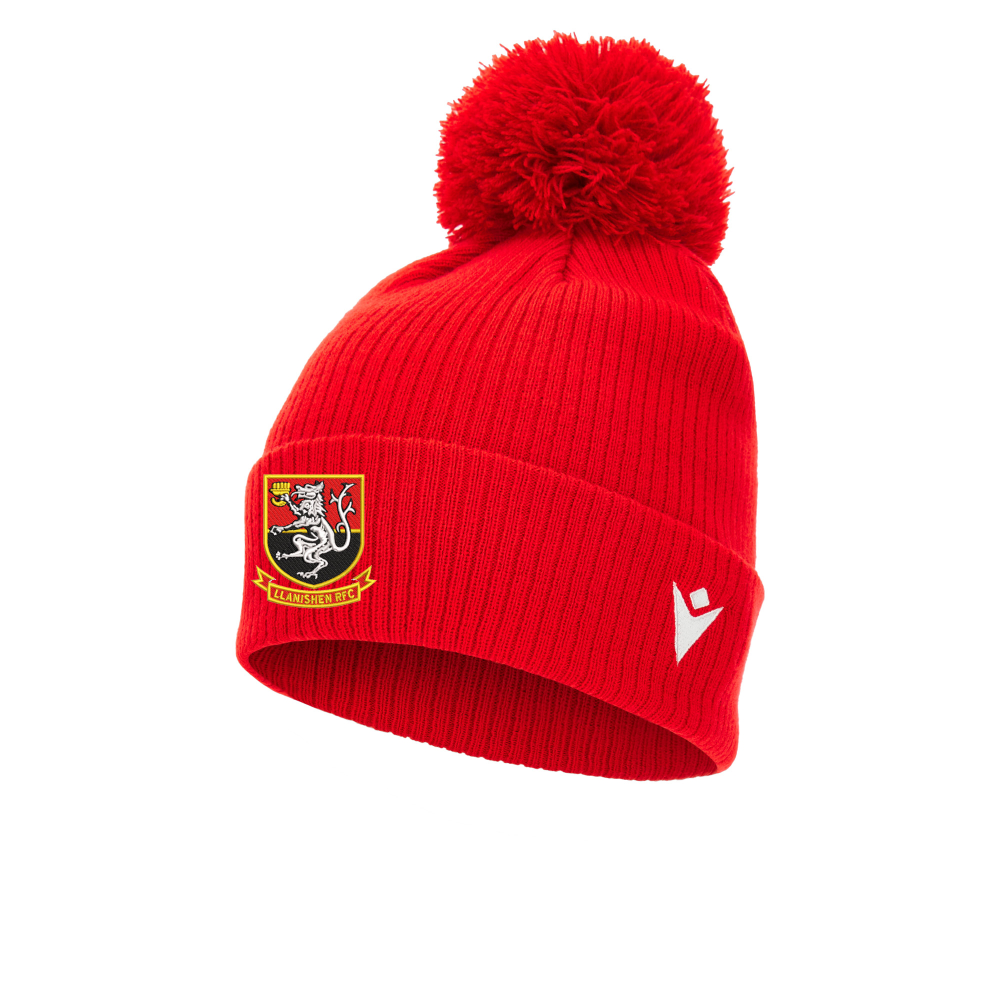 Llanishen RFC - SNOW ponpom bonnet (Red)