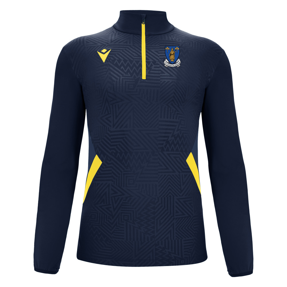 Merthyr Schools Rugby - FRASER 1/4 zip top (Navy/Yellow)