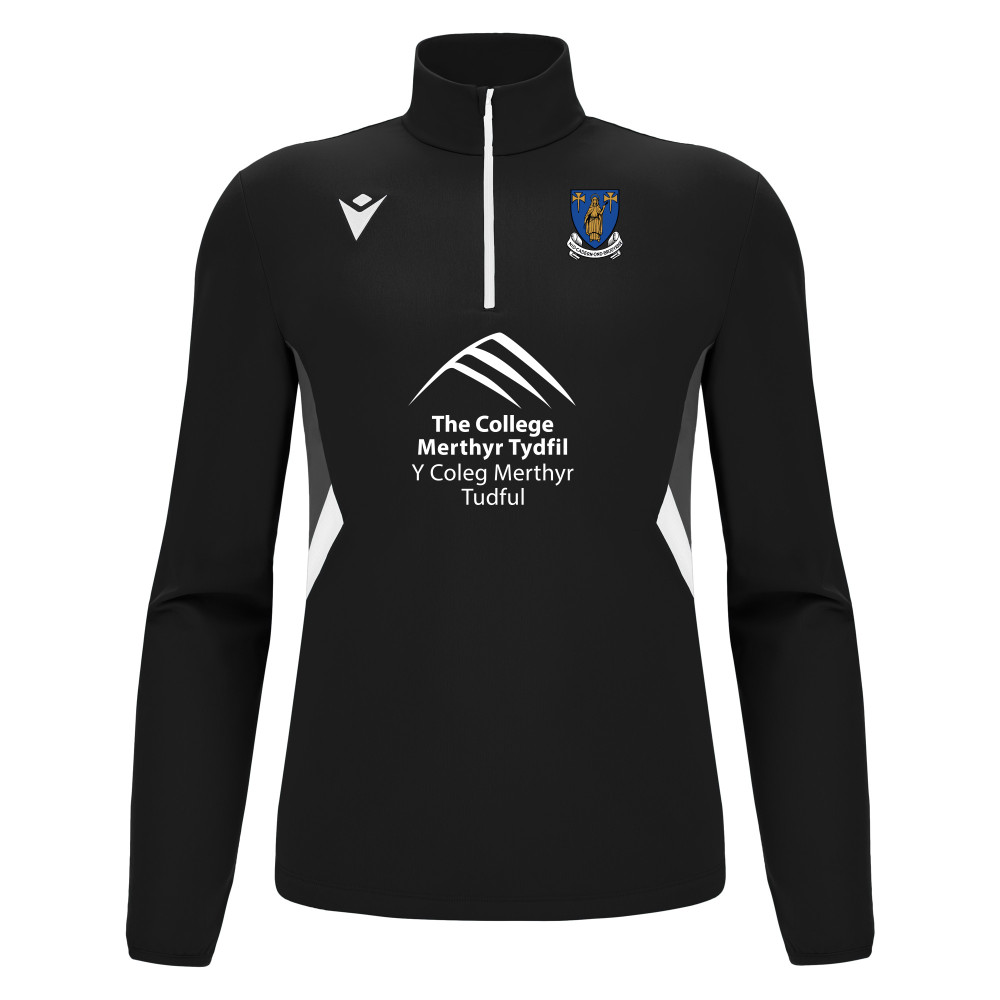 Merthyr Schools Rugby - STAFF PIAVE 1/4 zip top (Black)