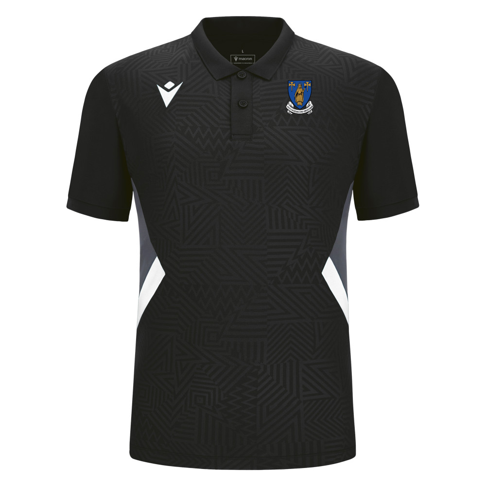 Merthyr Schools Rugby - STAFF RAP polo (Black/White)
