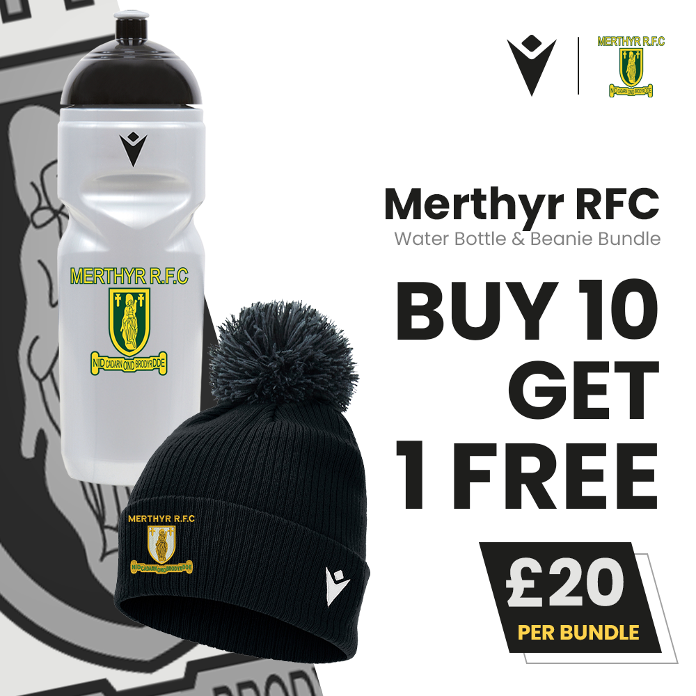 Merthyr RFC - Water Bottle & Beanie Bundle