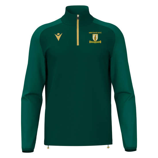 Merthyr RFC - ISEN 1/4 zip top (Bottle/Gold)