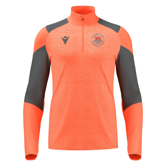 Oxford City FC - IZEL 1/4 zip top (Neon Coral/Anthracite)