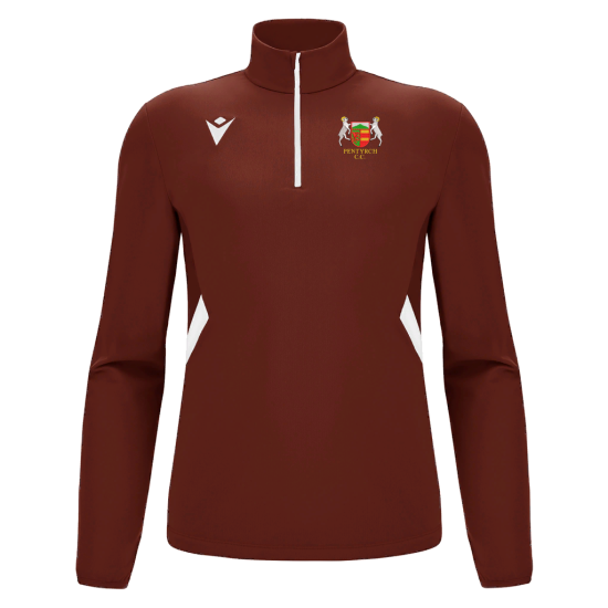 Pentyrch CC - PIAVE 1/4 zip top (Maroon)