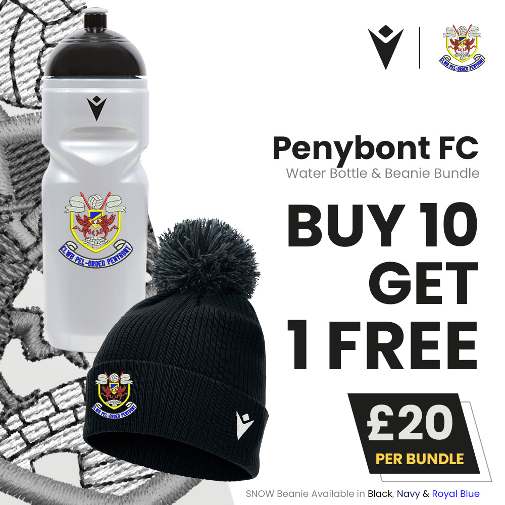 Penybont FC - Water Bottle & Beanie Bundle