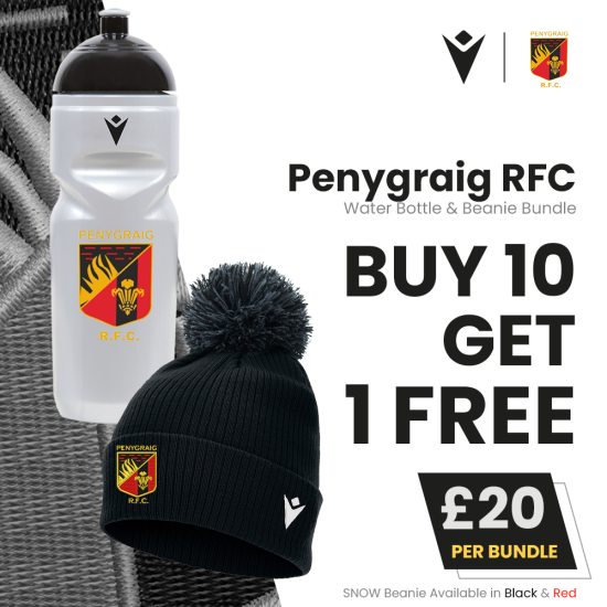 Penygraig RFC - Water Bottle & Beanie Bundle
