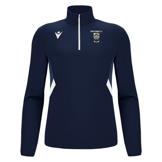 Pontypridd CC - FRASER 1/4 zip top (Navy/White) 
