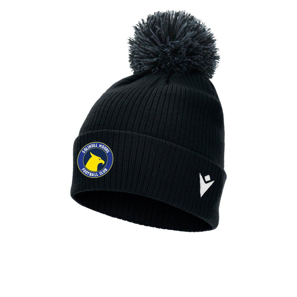 Solihull Moors FC - SNOW ponpom bonnet (Black)