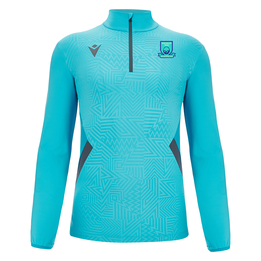 Mount Ash - Fraser 1/4 zip top (Neon Sky) Kids
