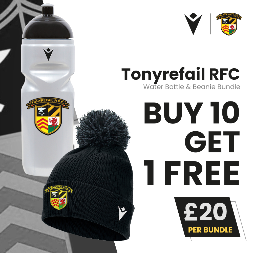 Tonyrefail RFC - Water Bottle & Beanie Bundle
