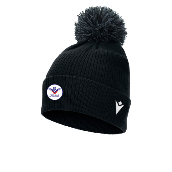 Trethomas Bluebirds AFC - SNOW ponpom bonnet (Black)