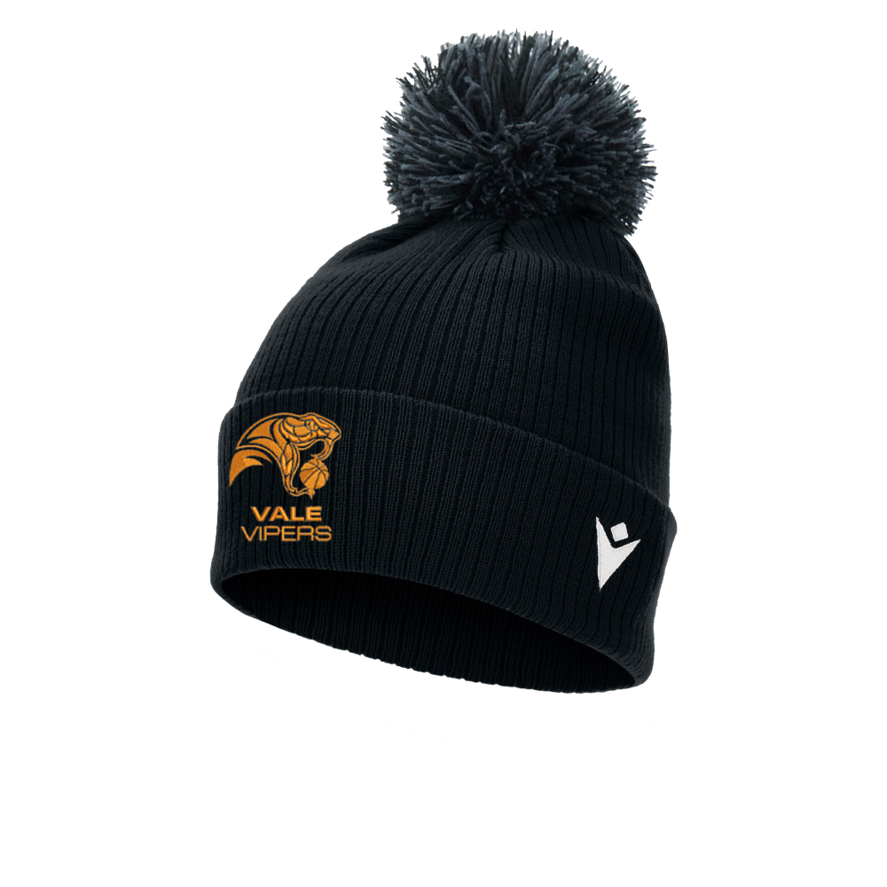 Vale Vipers - SNOW ponpom bonnet (Black)