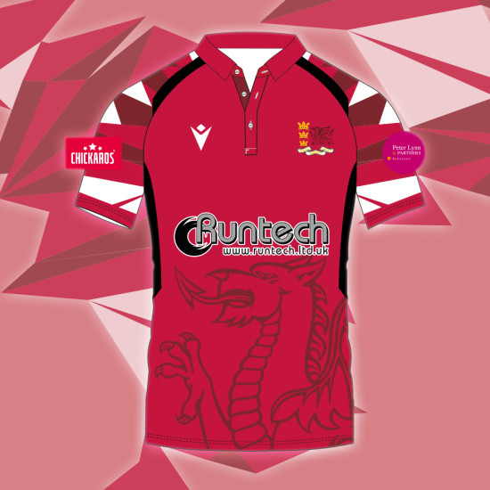 Wales Over 50's Cricket - HUTTON Match Day Shirt (Short Sleeve)